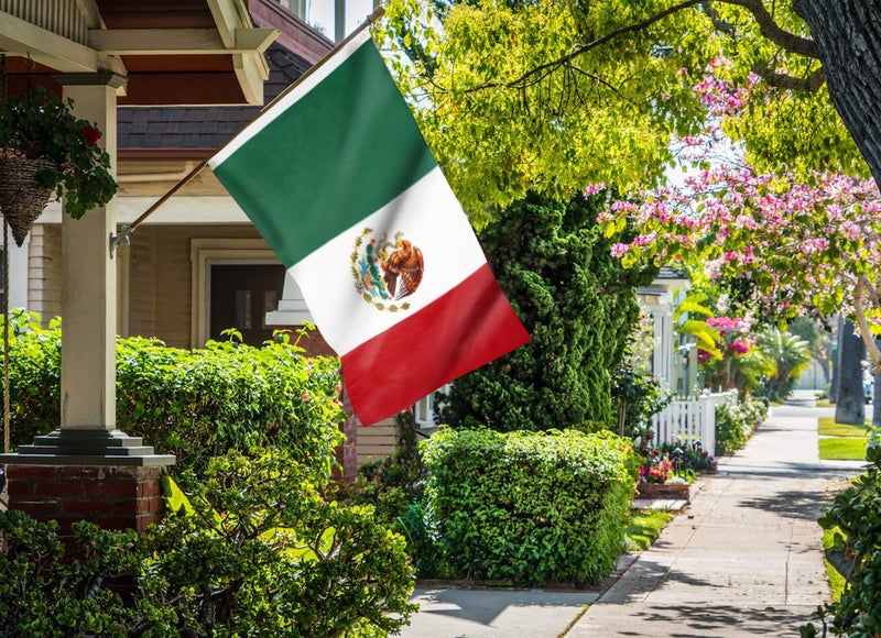 DANF FLAG DANF Mexico Flag 3x5 Ft - 100D Thicker Polyester - Mexican MX National Flags Double Stitched Quality 3 X 5 Feet with Brass Grommets Indoor Outdoor Use - Image 5